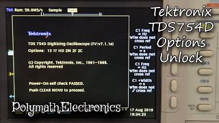 Tektronix TDS754D Options Unlock [upl. by Hgeilhsa753]