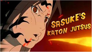 Naruto  Sasukes Katon Jutsus [upl. by Ellerud]