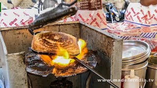 CHEESE MASALA TOAST SANDWICH MAKING  STREET FOODS [upl. by Sulecram]