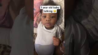 1 year old baby talking ☺️ babytalk cutebaby shorts subscribe fyp [upl. by Timi853]