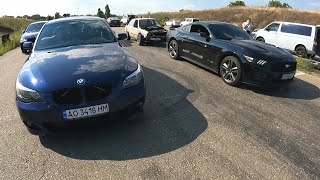 BMW 535D E60 stage 2 vs Ford Mustang 23 turbo stage 1 [upl. by Akemet]