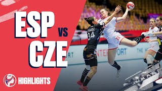 Highlights  Spain vs Czech Republic  Preliminary Round  Womens EHF EURO 2020 [upl. by Allbee]