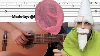 Crawly The Green Wizard Gnome Meme Song  Tabs Guitar Tutorial [upl. by Shuler]