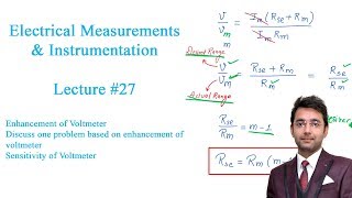 Electrical Measurements Lecture 27  Enhancement amp Sensitivity of Voltmeter [upl. by Carilyn]