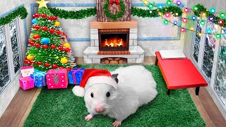 🎄 DIY Christmas House 🎁 Hamster Maze with Traps [upl. by Eitac]