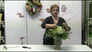 How To Make A Silk Hydrangea Centerpiece Using Ready Made Silk Florals [upl. by Ansilme]