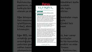 Bireysel emeklilik sistemi caiz mi  emekli fetvalar keşfet shorts diyanet [upl. by Nitsa]