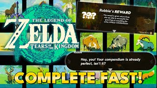 Zelda Tears of the Kingdom  How To Complete Hyrule Compendium FAST [upl. by Anerev]