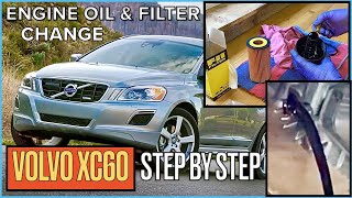 Volvo XC60 Oil and Filter Change  Step by Step [upl. by Suissac729]