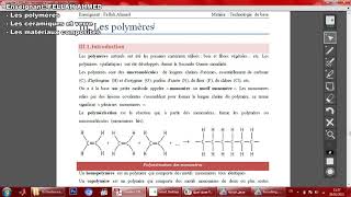 Les polymères  Céramiques et verres  matériaux composites chapitre 1 les matériaux [upl. by Ytsirhc519]