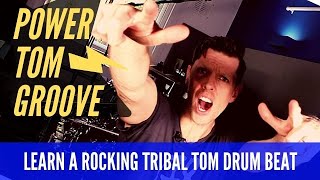 Powerful Tom Groove Drum Lesson  Easy Drum Beat [upl. by Zysk309]