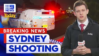 Gunman on the run after alleged Sydney shooting  9 News Australia [upl. by Ysor]