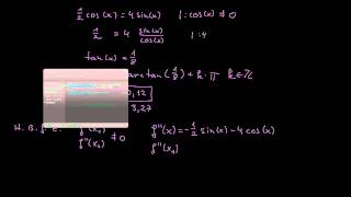 Kurvendiskussion einer trigonometrischen Funktion Teil 3 [upl. by Arne]