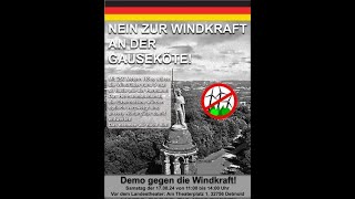 Nein Zur Windkraft An Der Gauseköte Landestheater Detmold 17082024 11Uhr [upl. by Phipps458]