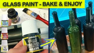 Pebeo Vitrea Glass Paint Review  Best Way to Paint Glass Bottles amp Dishes Permanently [upl. by Hannah987]