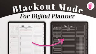 How to transform your Digital Planner into a Dark Mode Planner Blackout Planner [upl. by Harbird14]