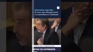 El tenso momento entre Benegas Lynch y un periodista en comisión por la libertad de expresión [upl. by Tila681]