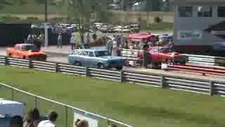 Drag race GTO station wagon vs 67 nova [upl. by Aicnetroh]