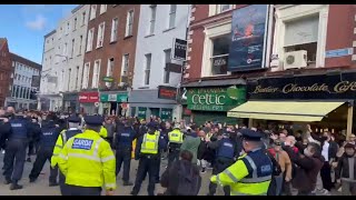 Antilockdown Protest  DUBLIN IRELAND  27022021 [upl. by Ellehcram52]