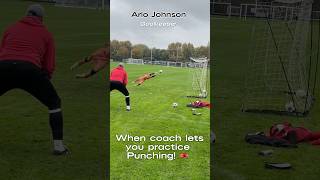 When Coach lets you do a punching drill Football goalkeeper Arlo Johnson Soccer [upl. by Pain478]