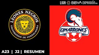 Resumen  Leones Negros vs Cimarrones  Jornada 2  Apertura 2023  Liga BBVA Expansión MX [upl. by Junno482]