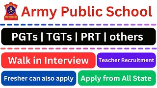 Army Public School vacancy 2024  teacher vacancy 2024  teacher recruitment 2024  job near by me [upl. by Johnston]