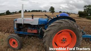 1961 Fordson Super Major 36 Litre 4Cyl Diesel Tractor 54 HP with Ransomes 3 Furrow Plough [upl. by Mowbray]