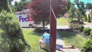 FedEx drivers life saved during delivery [upl. by Anaeed]