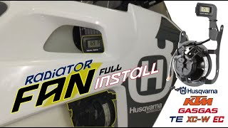 2022 TE300i Radiator Cooling Fan Install Husqvarna KTM GasGas [upl. by Nnaillij828]