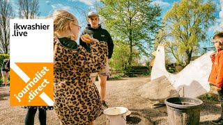 Test boerderijspelen Kakelend Kippenmuseum door reporters Alixe en Esther  ikwashierlive in Keiem [upl. by Agarhs492]