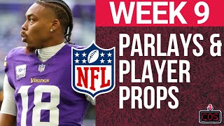 4 Ps Parlays Player Props and Predictions for NFL Week 9 [upl. by Durkee]