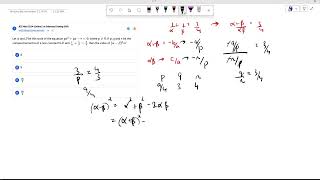 Let a and be the roots of the equation pa²qar 0 where p≠ 0 If p q and r be the consecutive terms [upl. by Ilsa]