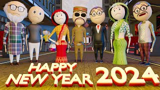 HAPPY NEW YEAR 2024  COMEDY SWAG  NAYA SAAL  KANPURIYA JOKES  DESI COMEDY VIDEOS [upl. by Dylan221]