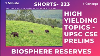 What are biosphere reserves  Explained for UPSC Prelims ias civilservices psc shorts ecology [upl. by Orsola212]