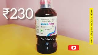 zincoresp syrup for immunity black elderberry [upl. by Nnair619]