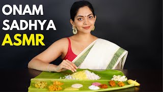 Eating Kerala Onam Sadhya  ASMR  Ahaana Krishna [upl. by Jun]