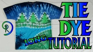 DIY Tie Dye Nature Scene Shirt Long Tutorial [upl. by Baal555]