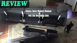 Ashley Tulen Modern Manual Pull Tab Reclining Sofa  Review 2024 [upl. by Iaoh]