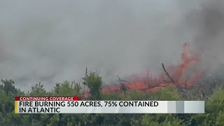 Crews continue work on Carteret County Fire still at 75 [upl. by Oicaroh614]