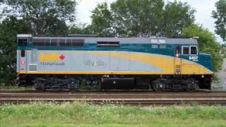 VIA Rail F40 Rebuilt programcompleted locomotives reedited [upl. by Gnouh321]