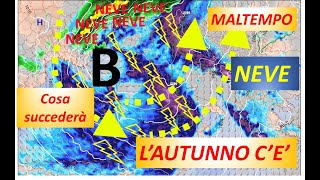 METEO  AUTUNNO IN GRANDE SPOLVERO MALTEMPO E NEVICATE IN EUROPA E ITALIA ECCO COSA SUCCEDERA [upl. by Ytirev]