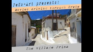 Kreta  Crete  Driving through the village Prina [upl. by Annij917]