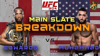 UFC 304 Edwards vs Muhammad 2  DraftKings DFS amp Bet Strategy [upl. by Nahn]