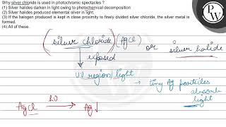 Why silver chloride is used in photochromic spectacles  1 Silver halides darken in light owin [upl. by Kerstin]