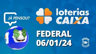 Loterias CAIXA  Loteria Federal  06012024 [upl. by Ruzich]