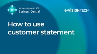 How to use customer statement in Business Central  tutorial [upl. by Gillead605]