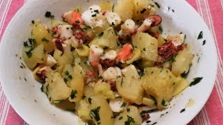 POLPO CON PATATE IN INSALATA quotricetta facile e infallibilequot [upl. by Ocicnarf915]