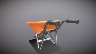 Wheelbarrow 1 Rigged Version HighPoly  Perspective 1 [upl. by Lisha963]