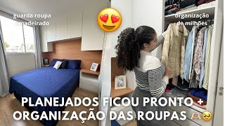 NOSSO GUARDA ROUPA PLANEJADO DE CASAL FICOU PRONTO  ORGANIZAÇÃO DAS ROUPAS  por Rafaela Maria [upl. by Kutzer944]