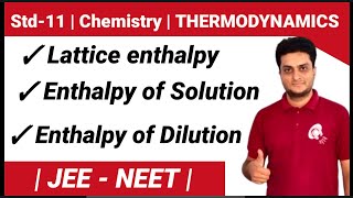 Lattice EnthalpyEnthalpy of Solution and Dilutionclass11 thermodynamics ncert cbse chemistry [upl. by Ycnaffit]